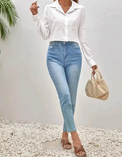 Camisa para dama color blanco