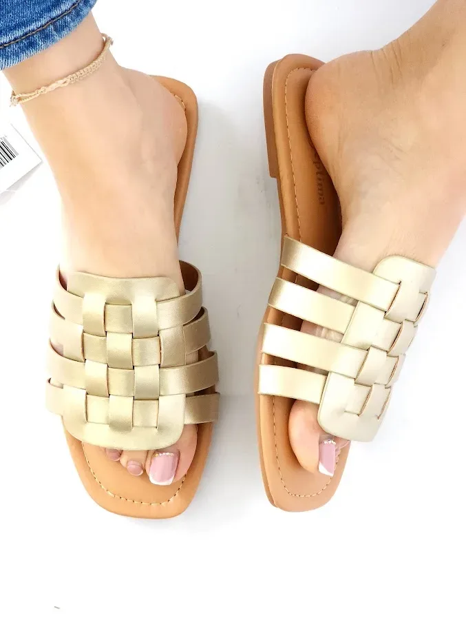 Sandalias Septima para dama color dorado STORW-8