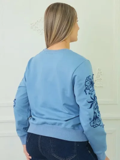 Suéter color celeste para Dama