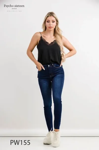 Jeans para dama Psycho Sixteen PW155  color azul