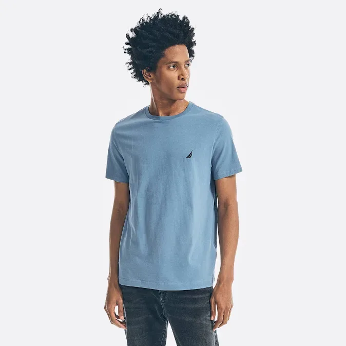 Camiseta Naútica para caballero color azul claro