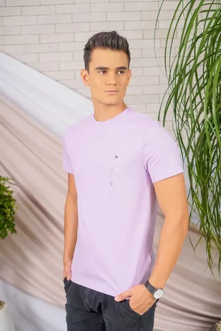 Camiseta Tommy Hilfiger para caballero color lila