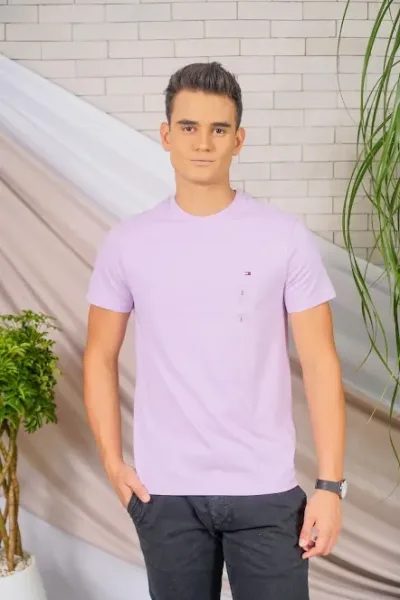 Camiseta Tommy Hilfiger para caballero color lila