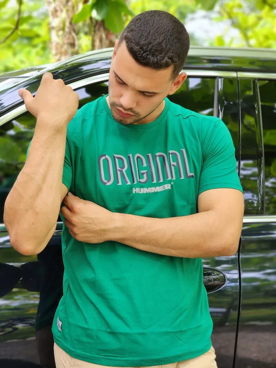 Camiseta Hummer para caballero color verde