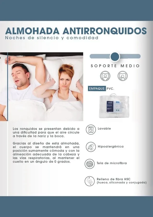 Almohada Antirronquidos