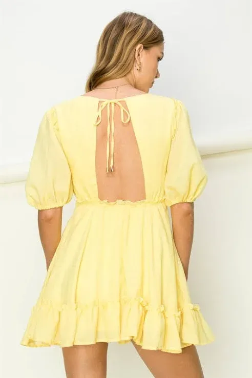 Vestido para dama color amarillo