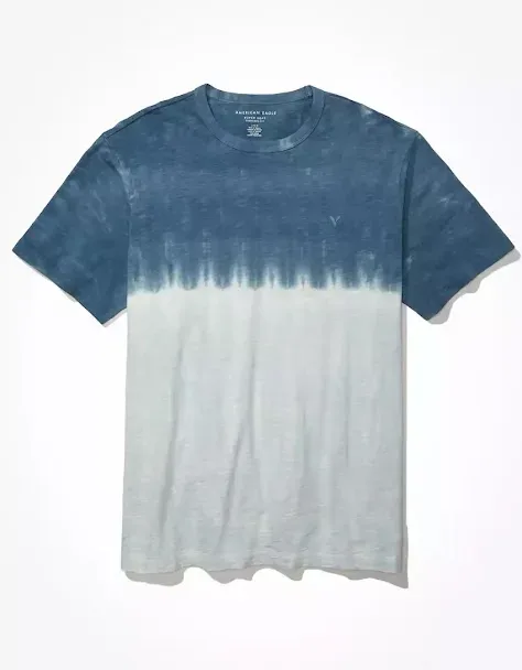 Camiseta American Eagle para caballero coloe azul, celeste y blanco