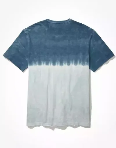 Camiseta American Eagle para caballero coloe azul, celeste y blanco
