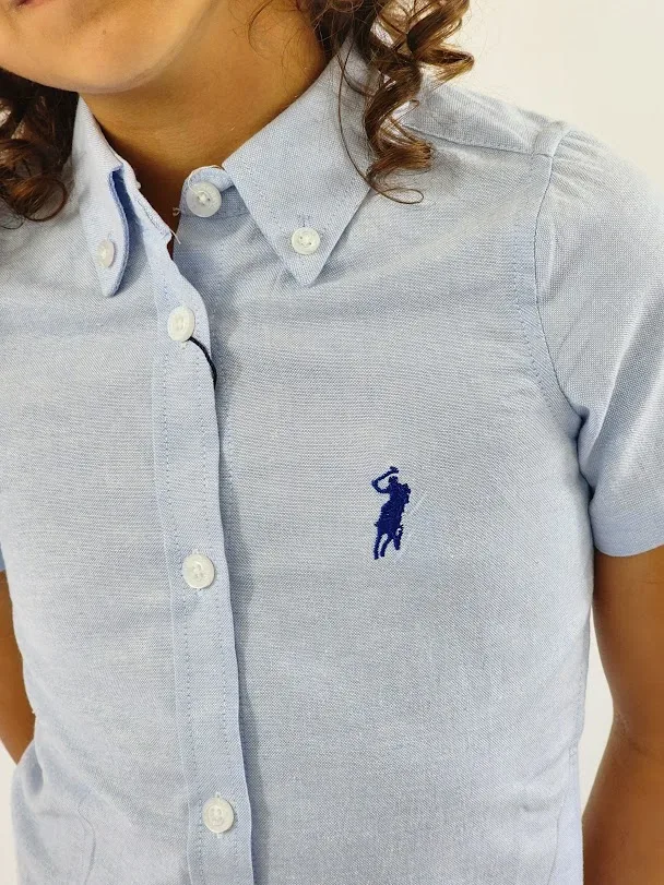Camisa Cambrige Polo para niña color morado