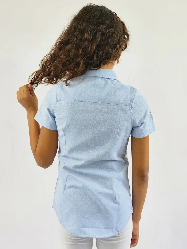 Camisa Cambrige Polo para niña color morado
