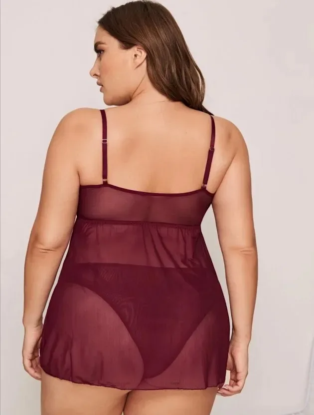Lencería para dama color vino