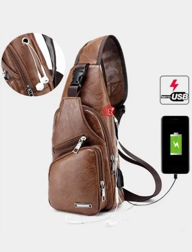 Bolso para caballero, color Marrón.