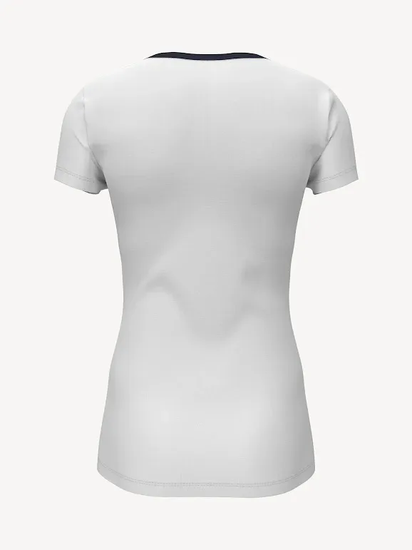 Camiseta Tommy Hilfiger para dama color blanco con diseño de letras