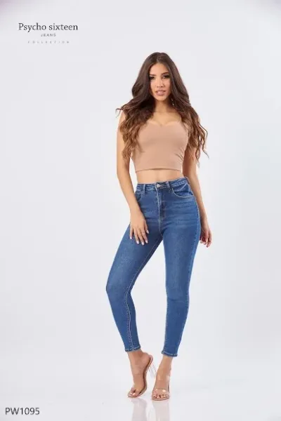 Jeans para dama Psycho Sixteen PW1095 color azul