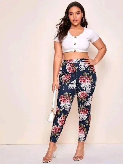 Pantalón para dama diseño floral