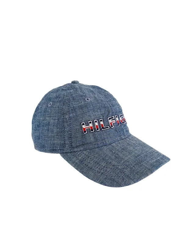 Gorra Tommy Hilfiger para color azul mezclilla