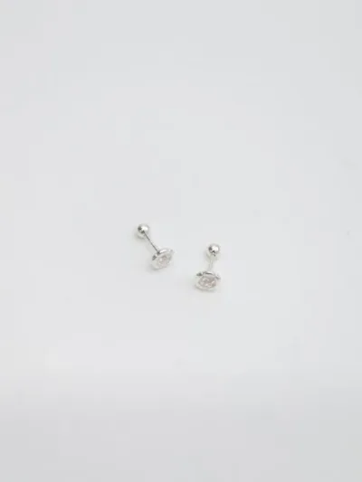 Aretes plata 925 para dama color plata diseño de rosa
