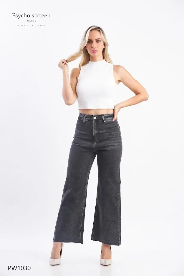 Jeans PSYCHO SIXTEEN para dama High rise, Slim fit, Marine Straight PW1030