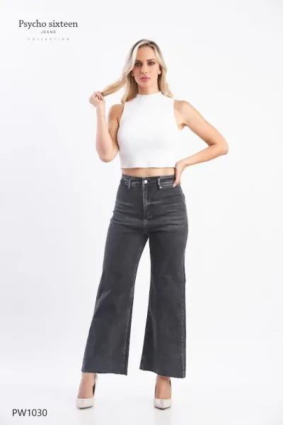 Jeans PSYCHO SIXTEEN para dama High rise, Slim fit, Marine Straight PW1030