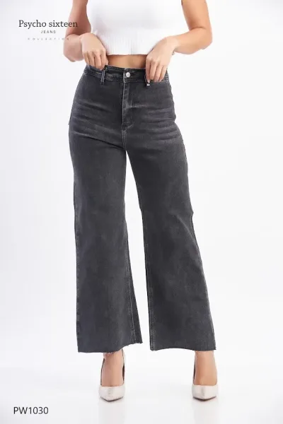 Jeans PSYCHO SIXTEEN para dama High rise, Slim fit, Marine Straight PW1030