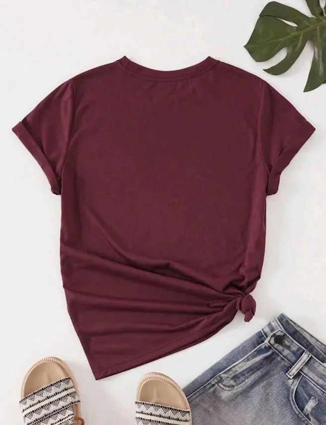 Camiseta para dama color vino