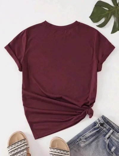 Camiseta para dama color vino
