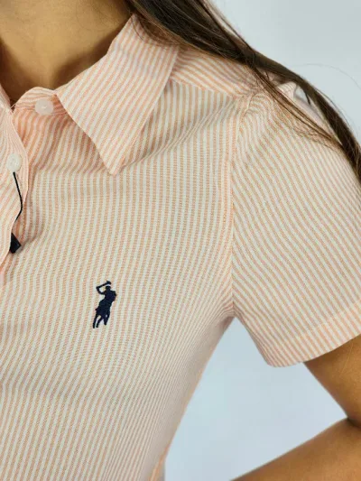 Camisa Cambrige Polo para muchacha diseño a rayas