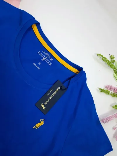 Camiseta Polo cambrige para dama color azul