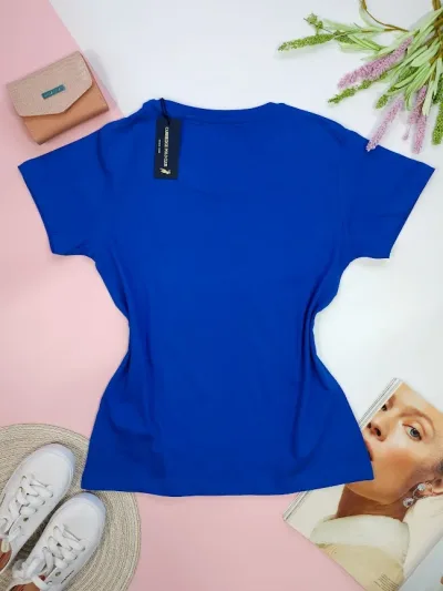 Camiseta Polo cambrige para dama color azul