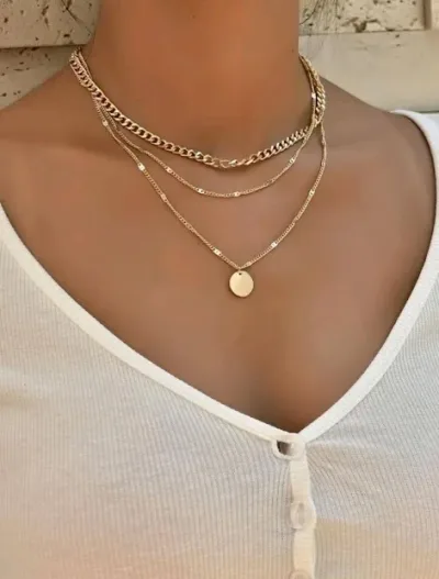 Collar de fantasía para dama color dorado