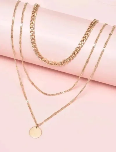 Collar de fantasía para dama color dorado