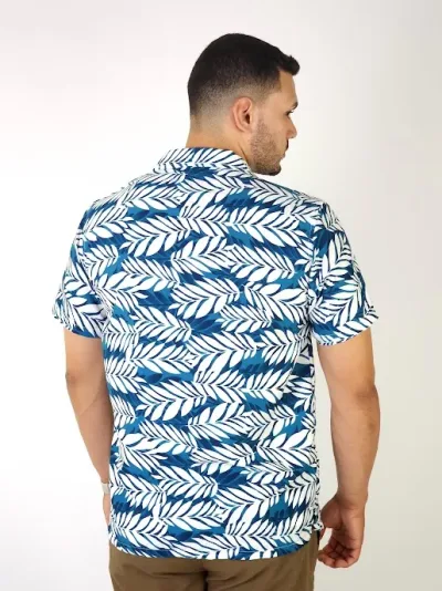 Camisa para caballero diseño floral multicolor