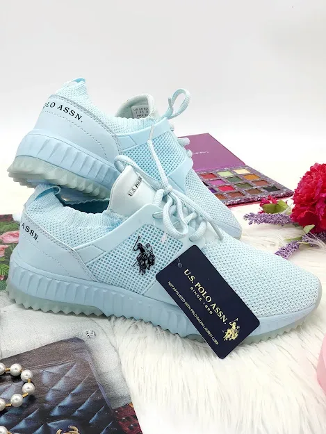 Tenis US POLO ASSN para dama color celeste
