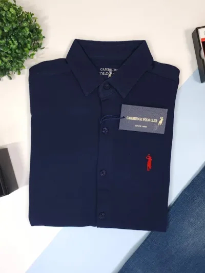 Camiseta Cambrige Polo Clup para caballero color azul
