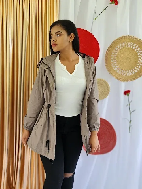 Jacket para dama color café claro