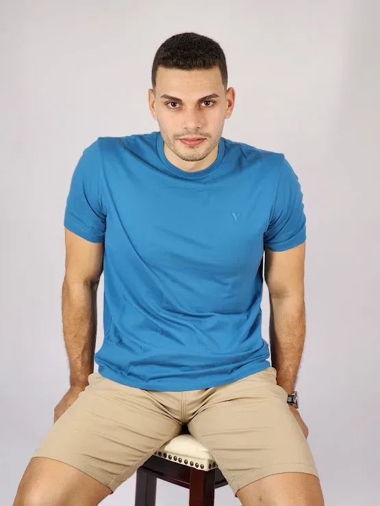 Camiseta American Eagle para caballero color turquesa