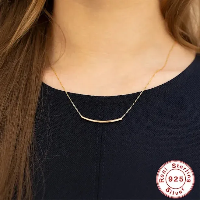 Collar plata 925 para dama color dorado