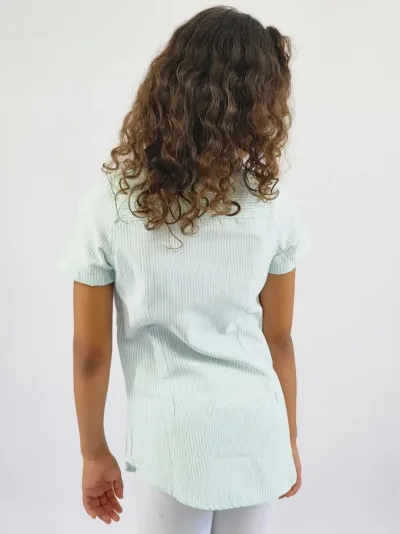 Camisa Cambrige Polo para niña diseño a rayas