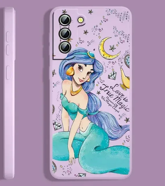 Funda para celular color lila diseño de princesa Jazmin