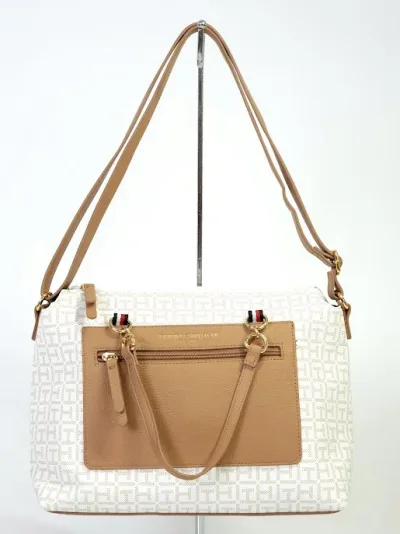 Bolso Tommy Hilfiger para dama color beige y blanco