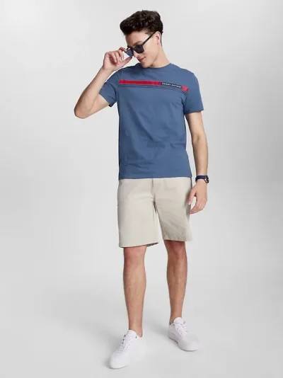 Camiseta Tommy Hilfiger para caballero color gris azulado