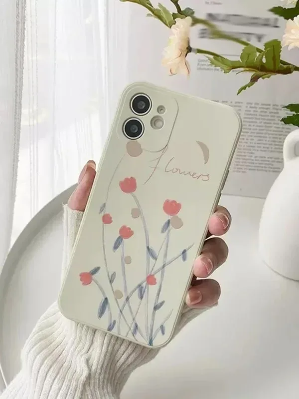 Funda para celular con diseño floral