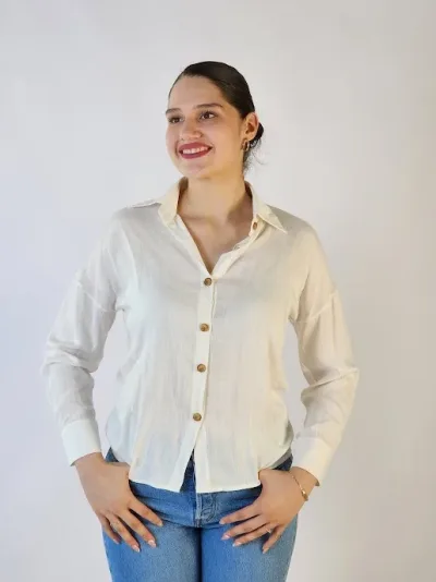 Camisa para dama color blanco