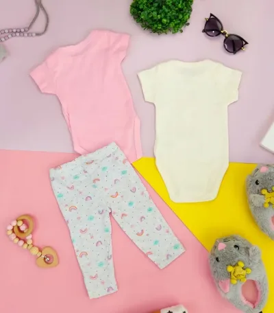 Conjunto de pijama para niña con diseño de unicornio y arcoíris