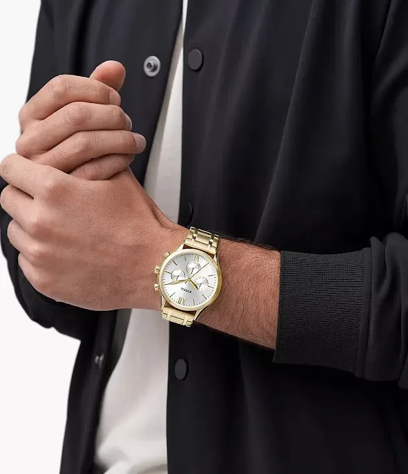 Reloj Fossil para caballero color dorado