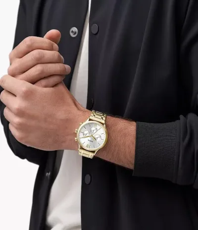 Reloj Fossil para caballero color dorado