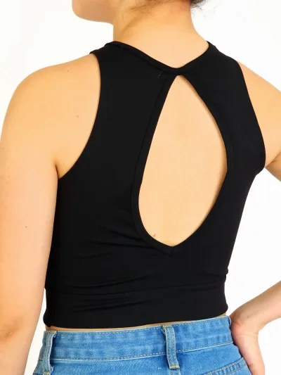 Crop top para dama color negro