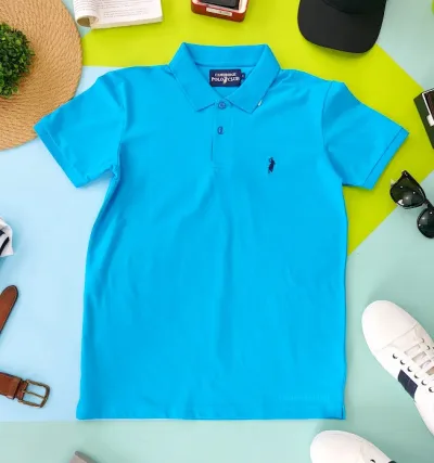 Camiseta Cambridge Polo Club para caballero color turquesa