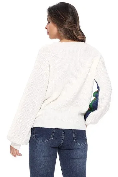 Abrigo tejido para dama multicolor