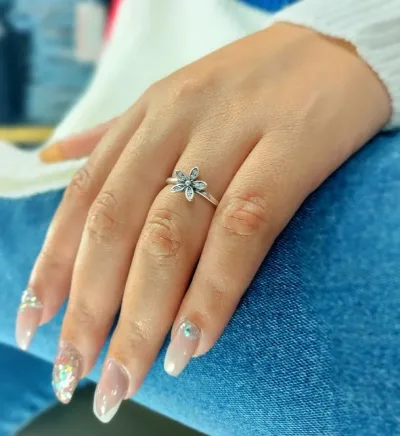 Anillo para dama plata 925 color plata